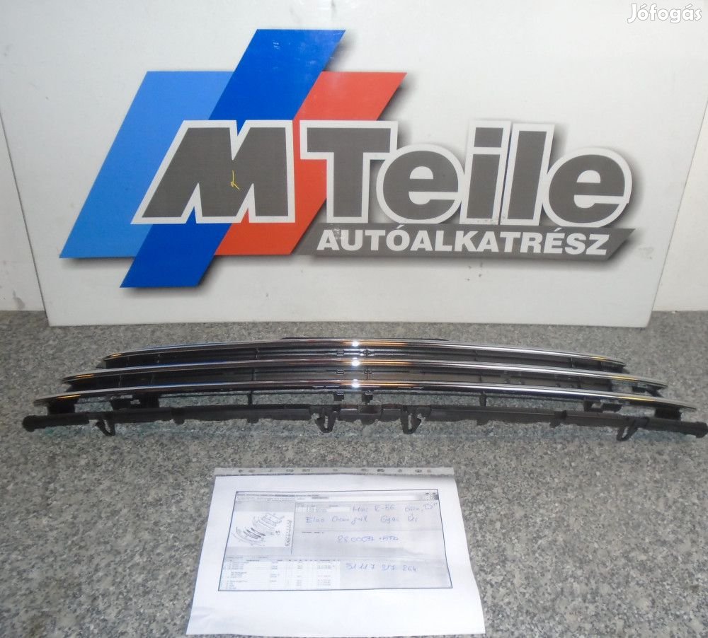 [GYÁRI ÚJ] MINI - ELSŐ CHROME GRILL , DÍSZLÉC , HŰTŐMASZK , HŰTŐRÁCS